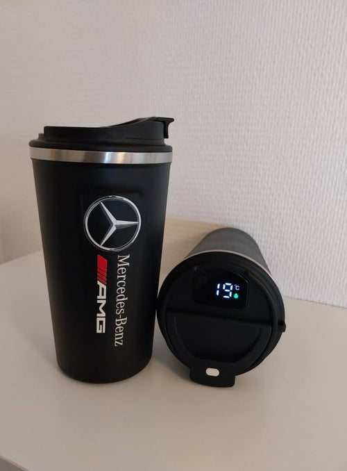 Termokrus med bil-ogo og termometer